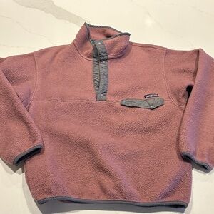Old School Patagonia Mauve Fleece with Gray Detail